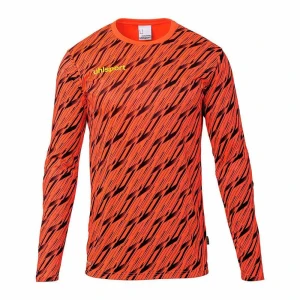 Uhlsport T-shirt à Manches Longues Progressive-goalkeeper Fluo Red / Black / Fluo Yello 12-13 Années Garçon,Fille