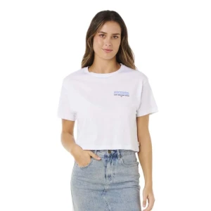 Rip Curl T-shirt à Manches Courtes Hayley O Crop Optical White L Femme
