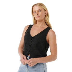 Rip Curl T-shirt Sans Manches Premium Surf Black L Femme