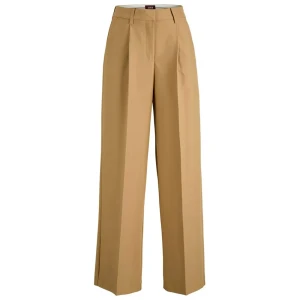 Jack & Jones Pantalon Taille Haute Ellis Wide Jjxx Petrified Oak L Femme