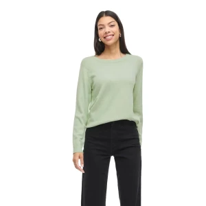 Vila Pull Ril O-neck Knit Smoke Green / Light Melange XL Femme