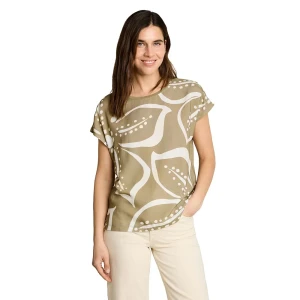 Tom Tailor T-shirt à Manches Courtes 1051209 Silver Olive S Femme