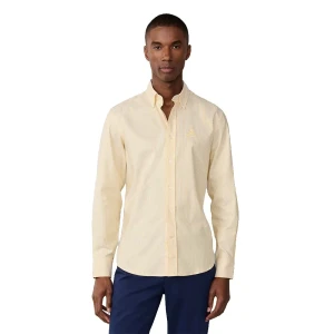 FaÇonnable Chemise à Manches Longues Cl Bd Bi Oxf Strp Flax Yellow S Homme