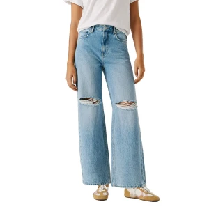 Pepe Jeans Jeans Taille Haute Lexa Straight Fit Vintage Bleach Destroy 26 Femme