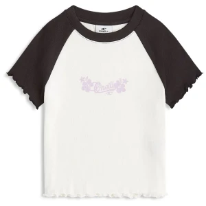 O´neill T-shirt à Manches Courtes Color Block Rib Snow White Colour Block 7-8 Années Fille