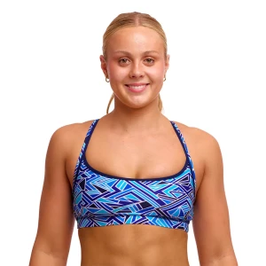 Funkita Sujetador Deportivo De Impacto Medio Fks026 Blue Bits S