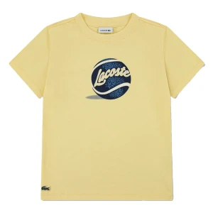 Lacoste T-shirt à Manches Courtes 847586 Yellow 4 Années Fille