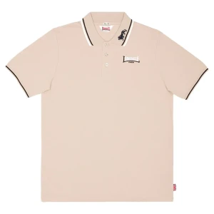 Lonsdale Polo à Manches Courtes Lion Sand / Black / White S