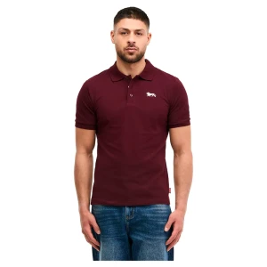 Lonsdale Polo à Manches Courtes Whalton Oxblood / Ecru M