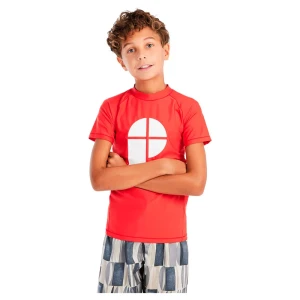 Protest Rash Guard Manches Courtes Berents Scarlet Red 176 cm Garçon
