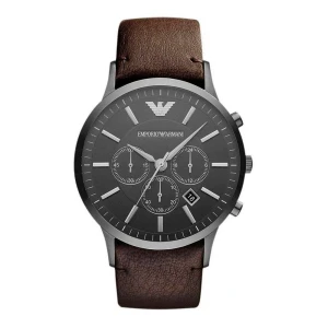 Giorgio Armani Montre Ar2462 46mm 5atm Quartz Analogical Brown / Black / Mineral One Size Homme
