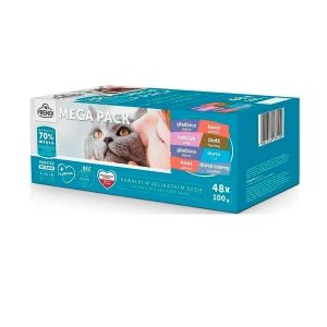 Frendi Comida Húmeda Para Gatos ``sabores Dobles De Pescado 100 G 48 Unidades Brown One Size