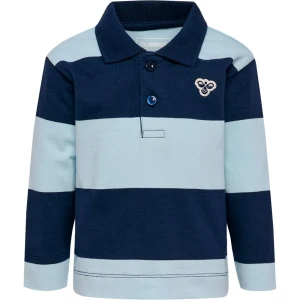 Hummel Polo à Manches Longues Mini Loose Stripe Dress Blue 104 cm