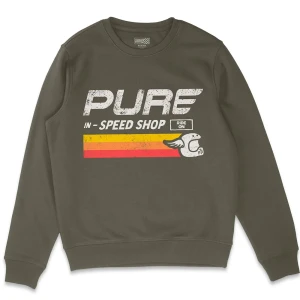 Pure Racer Sudadera Tri Stripe Khaki L