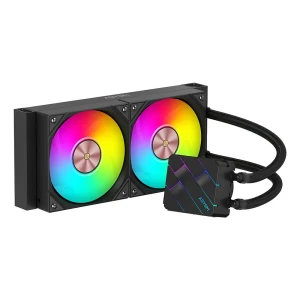 Abysm Refroidissement Liquide Oceanic Tide 240 Argb Cpu 2 X 120mm Fans Argb Lighting 2500 Rpm Pump Black One Size unisex