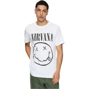 Merchcode T-shirt à Manches Courtes Nirvana Lithium White 5XL Homme