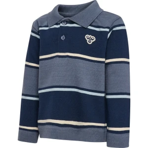 Hummel Polo à Manches Courtes Mini Loose Stripe Flint Stone 92 cm Garçon,Fille