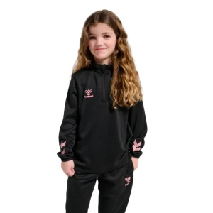 Hummel Sweat à Demi-zip Shimmer Blue Coral 128 cm Garçon,Fille