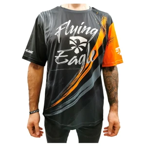 Flying Eagle T-shirt à Manches Courtes Black / Orange M Homme