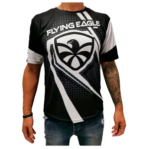 Flying Eagle T-shirt à Manches Courtes Black / White XL Homme