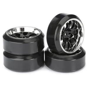 Absima Roue 1/10 Drift Lp Comb Profile C 4 Unités Chrome / Black One Size unisex