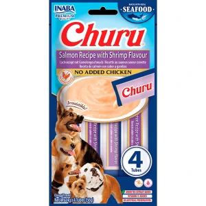 Inaba Churu Receta De Salmón Con Camarones Snack Para Perro 12x56g One Size