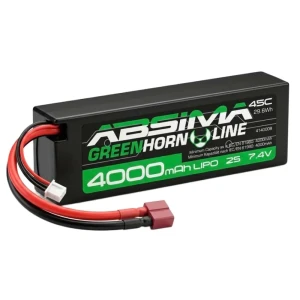 Absima Batterie Lipo 7.4v 50c 4000 Hardcase T-plug Black One Size unisex