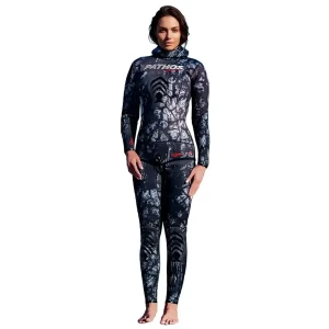 Pathos Pantalones De Pesca Submarina Para Mujer Ultra Lithos 5 Mm Grey Camouflage M