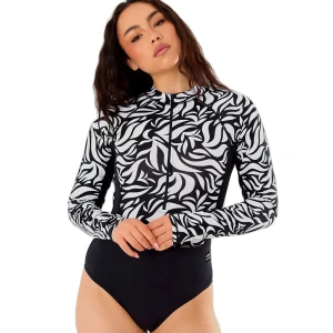 Fundango Traje De Baño De Manga Larga Dolphin Zebra Whisper XS