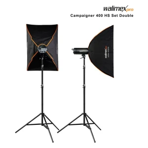 Walimex Studio Flash Campaigner 400 Hs Set Double Black One Size unisex