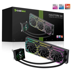 Gamemax Radiateur De Refroidissement Liquide Hailstorm 360 Black One Size unisex