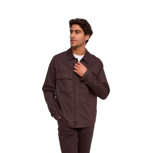Salsa Jeans Chemise Surchemise 21011617 Dark Brown S Homme