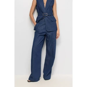 Salsa Jeans Pantalon Chino 21011644 Wide Leg Dark Wash 29 Femme