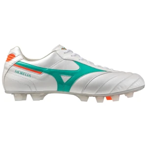 Mizuno Chaussures De Football Morelia Ii Elite White / Arcadia / Lava Orange EU 39 Homme,Femme