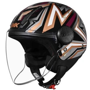 Smk Casco Jet Laminar Starz Black / Gold / Grey / Yellow XL