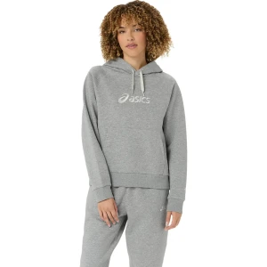 Asics Sweat à Capuche Logo Fleece Grey Heather M