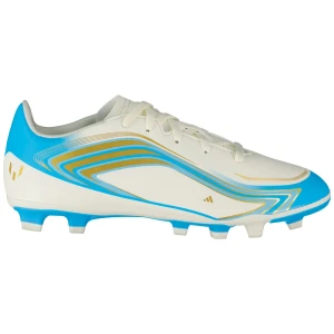 Adidas Chaussures De Football Junior F50 Messi Club Fg/mg Ivory / Semi Blue Burst / Icey Blue EU 35 1/2 Garçon,Fille