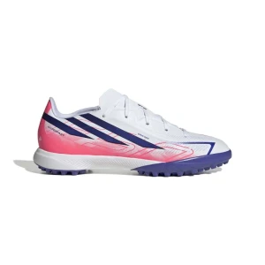 Adidas Chaussures De Football Junior F50 Hyperfast League Tf Ftwr White / Solar Purple / Solar Turbo EU 37 1/3 Garçon,Fille