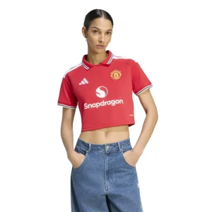 Adidas T-shirt à Manches Courtes Pour Femme Domicile Manchester United 26/27 Crop Mufc Red L Femme