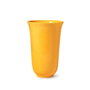 Lyngby Porcelaen Jarrón De Cerámica Rhombe Color Porcelain-h20 Cm Yellow One Size