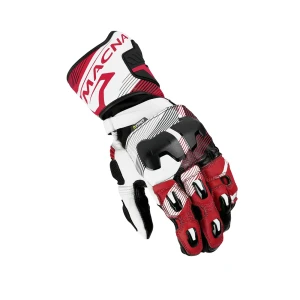 Macna Guantes De Cuero Powertrack 2.0 Black / Orange M