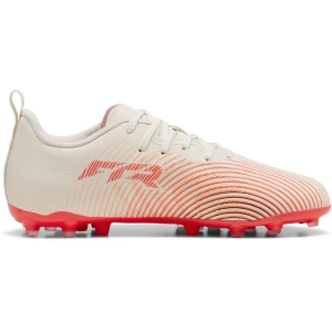 Chaussures De Football Junior Future 9 Play Mg Sugared Almond / Puma White / Ultra Red / Puma Black EU 22 1/2 Garçon,Fille