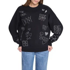 Dkny Sweat-shirt Dw5900327 Black / Black M Femme
