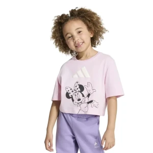 Adidas T-shirt à Manches Courtes Disney Minnie Mouse Clear Pink / Off White 6-7 Années Fille