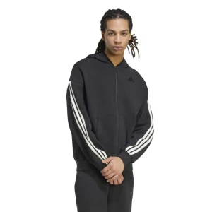 Adidas Sweat-shirt à Zip Kit 3 Stripes Black / Off White 3XL Homme
