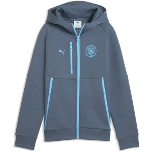 Puma Sweat à Capuche Zippé Pour Junior Voyage Manchester City Fc 26/27 Tech Hoodie Evening Sky / Luminous Blue 13-14 Années Garçon,Fille