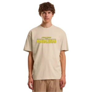 Merchcode T-shirt à Manches Courtes Star Wars Mandalorian Magazine Cover 1 White Sand 2XL Homme