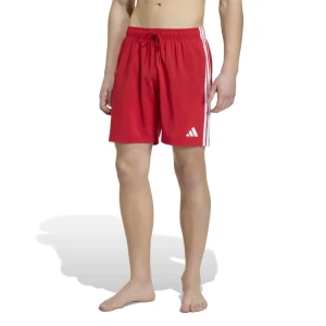 Adidas Bañador Corto 3 Stripes 8´´ Better Scarlet / White M