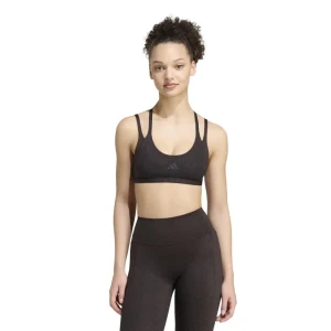 Adidas Soutien-gorge De Sport à Faible Impact Optime Workout Snake Strappy Aurora Coffee / Black L