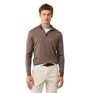 Hackett Pull à Demi-zip Hm7000205 Putty Beige M Homme